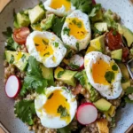 Barley Breakfast Salad with Avocado and Egg First Image First Image