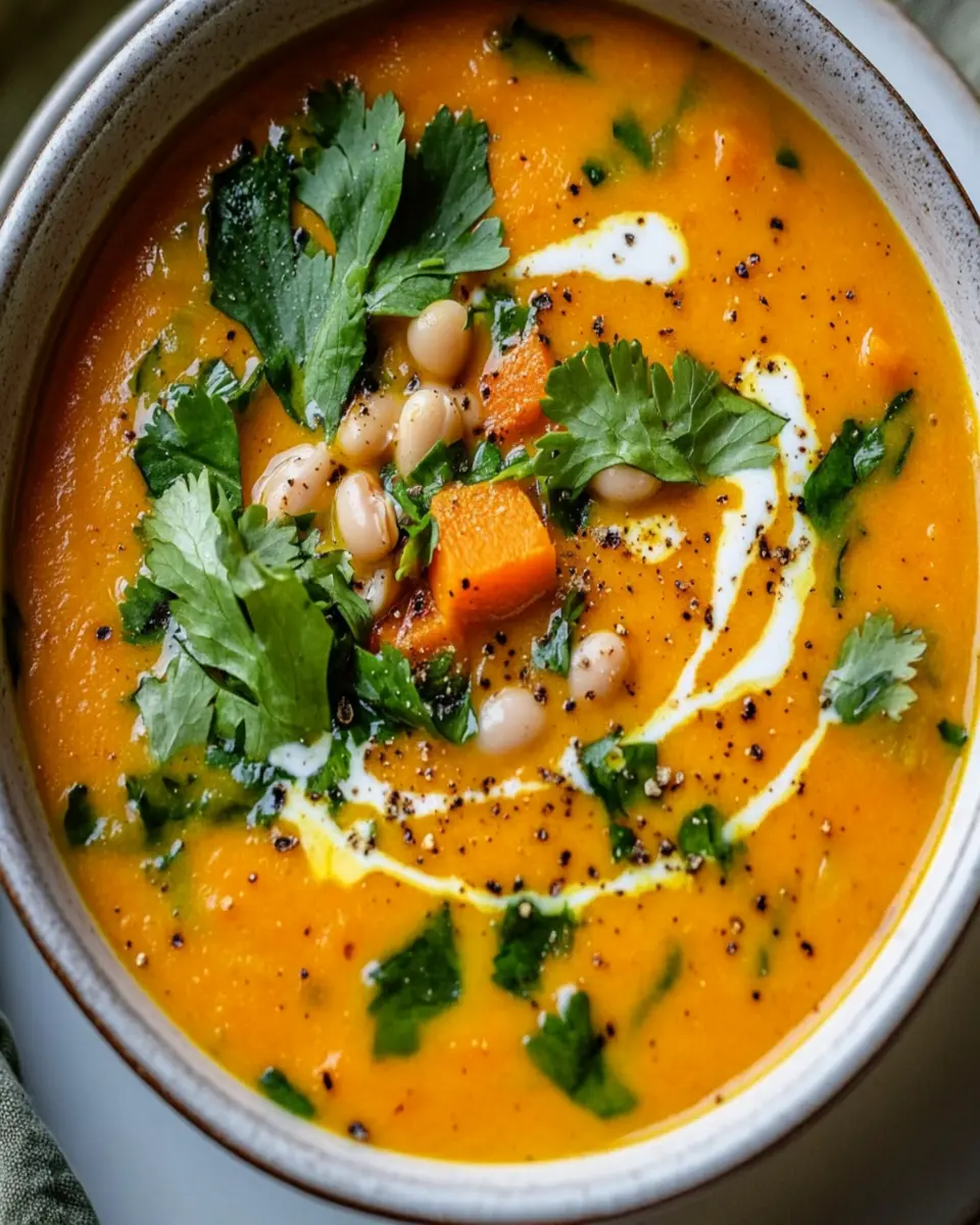 Spiced Sweet Potato Soup (With Coconut Lime and White Beans) First Image First Image
