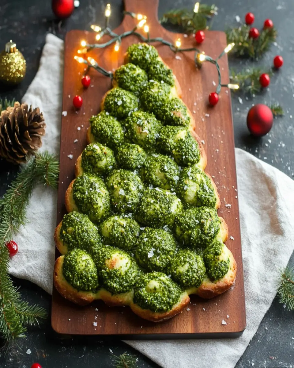 Festive Christmas Tree Pesto Bread First Image First Image