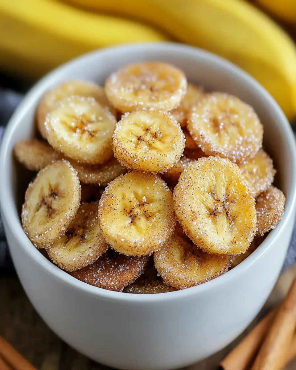 Cinnamon Sugar Air Fryer Banana Chips First Image First Image