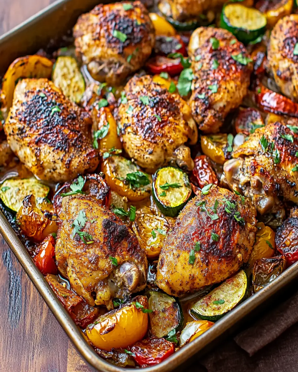 Middle Eastern braised chicken tray bake First Image First Image