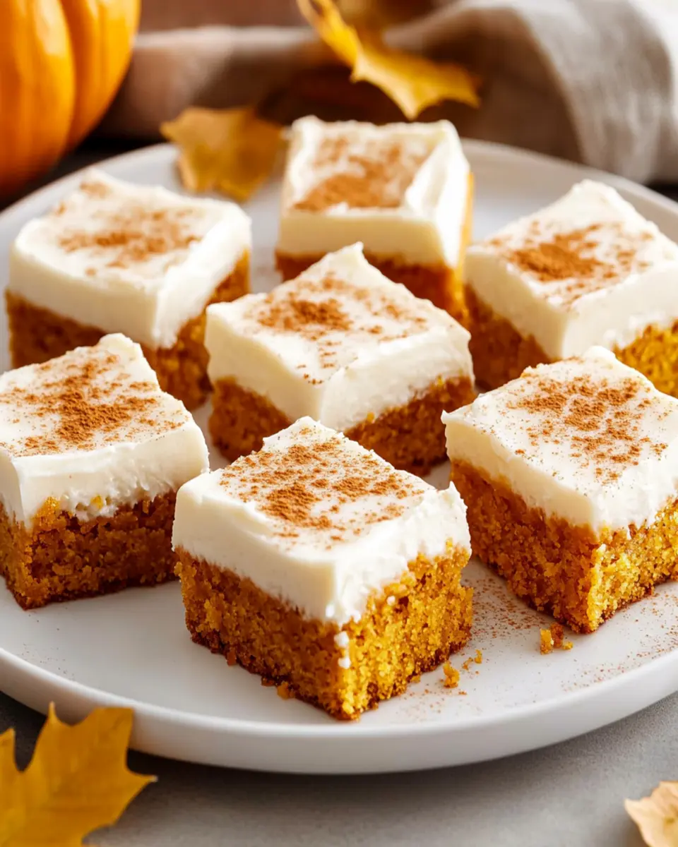 Pumpkin Bars with Cream Cheese Frosting First Image First Image