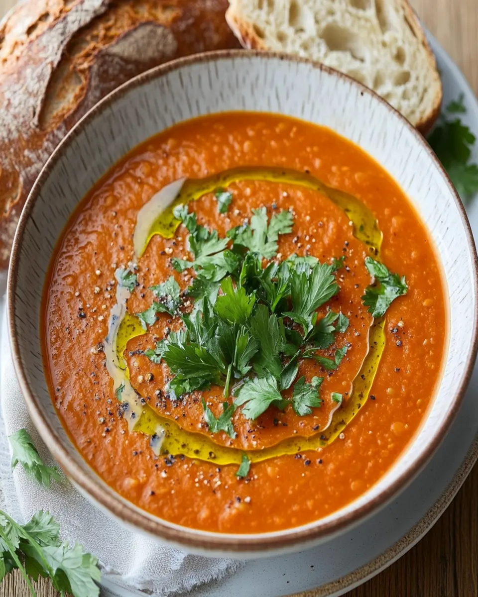 Spicy Tomato and Red Lentil Soup First Image First Image