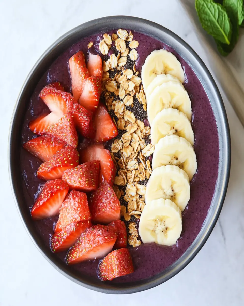 STRAWBERRY BANANA ACAI BOWL First Image First Image