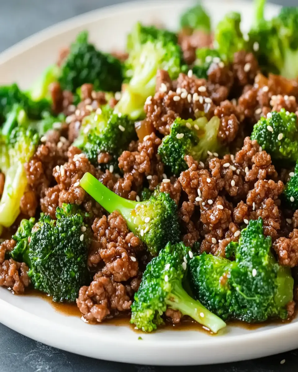 Ground Beef and Broccoli First Image First Image