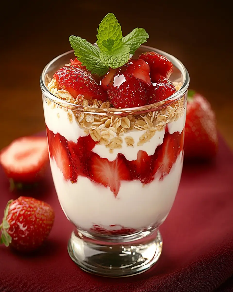 Strawberry-Swirled Yogurt Parfaits First Image First Image