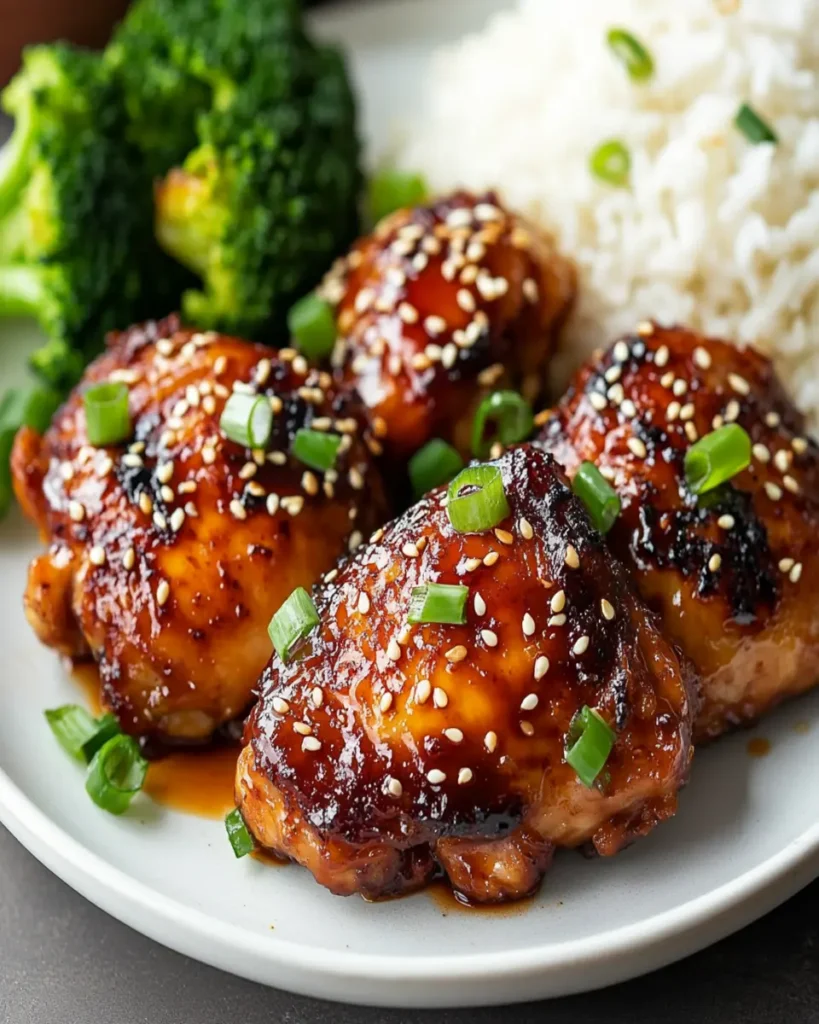 Spicy Honey Garlic Chicken Thighs First Image First Image