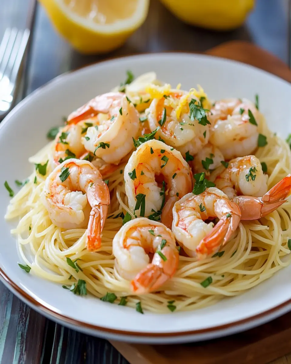 Shrimp Scampi with Angel Hair Pasta First Image First Image
