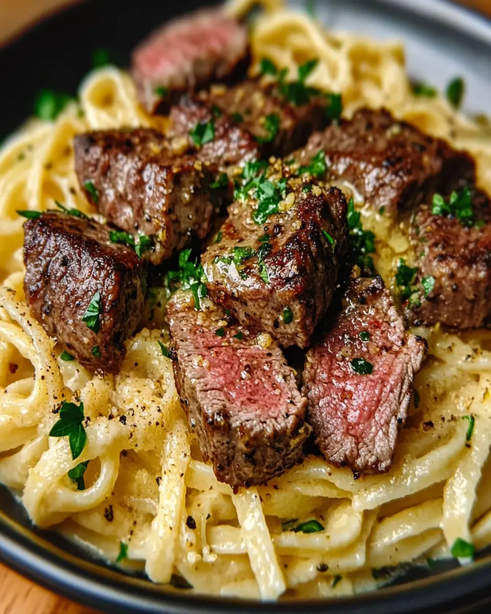 Garlic Butter Steak Pasta First Image First Image
