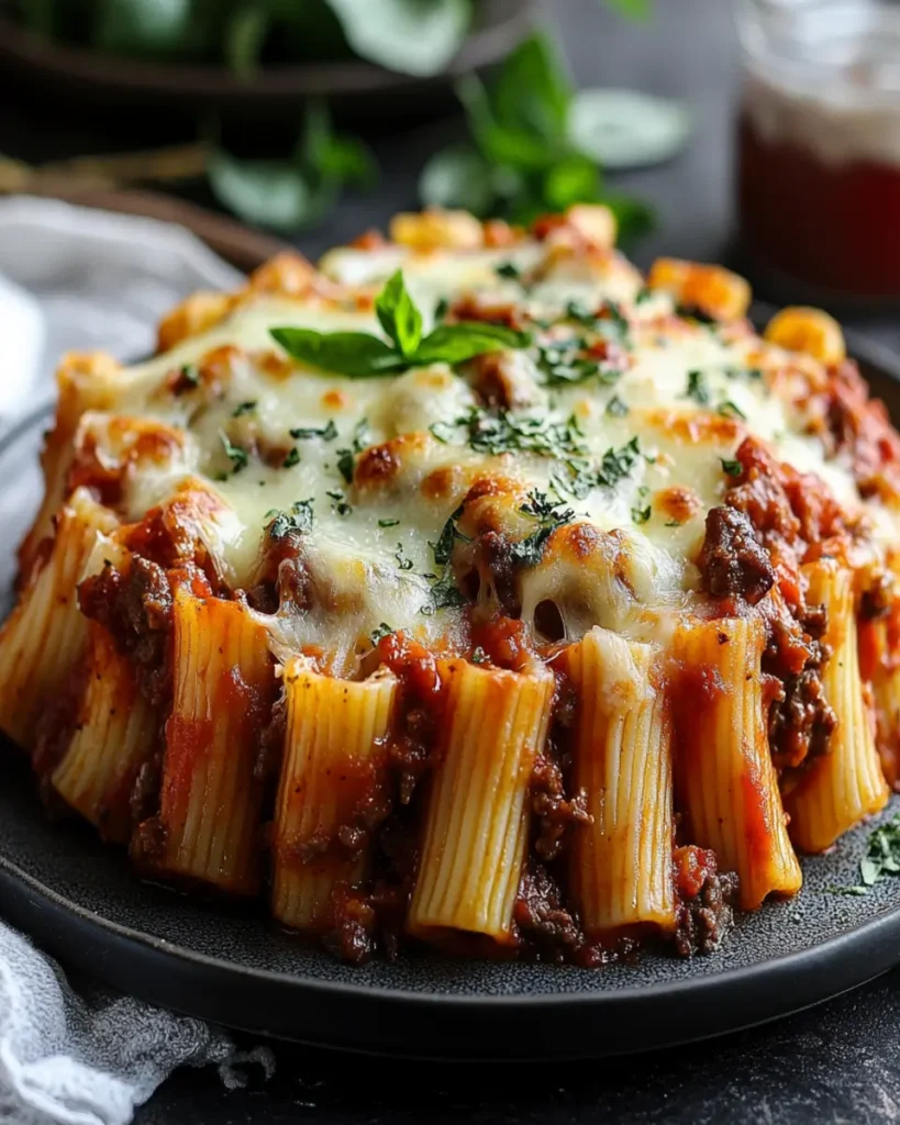 Baked Rigatoni Stuffed with Beef Ragu & Mozzarella First Image First Image