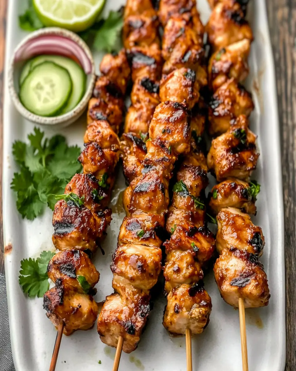 Grilled Thai Coconut Chicken Skewers First Image First Image