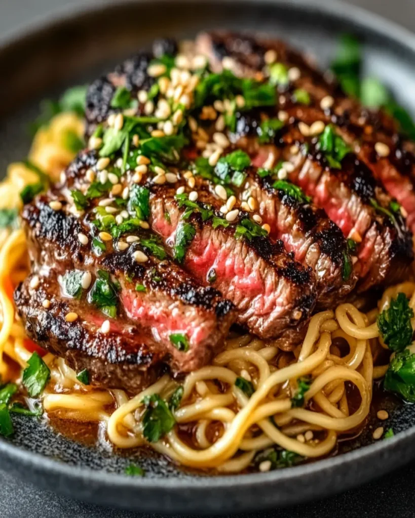 Garlic Butter Steak Lightning Noodles Recipe First Image First Image