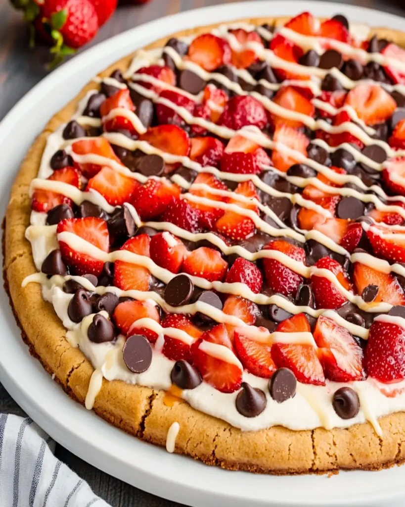 Strawberry Chocolate Chip Cookie Pizza First Image First Image