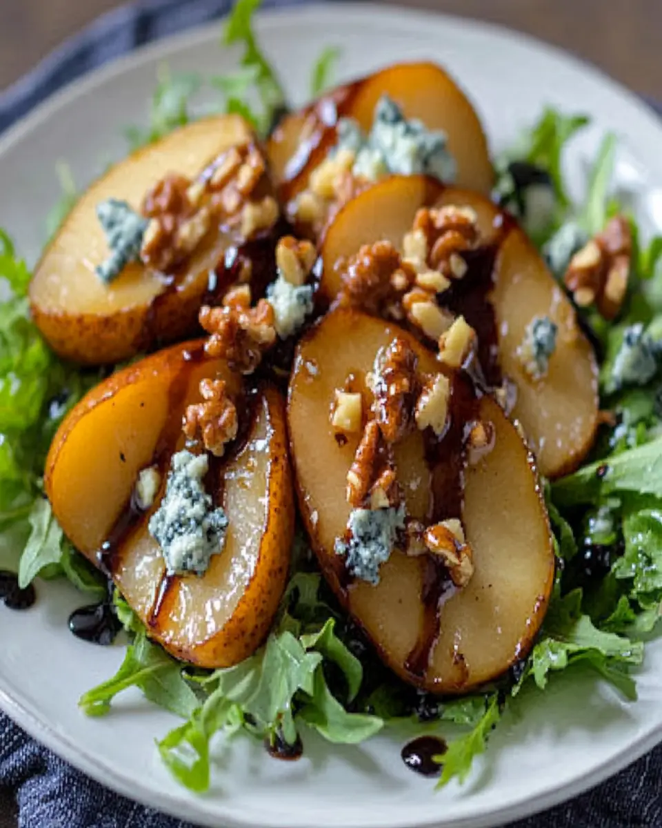 Caramelized Pear and Blue Cheese Salad First Image First Image